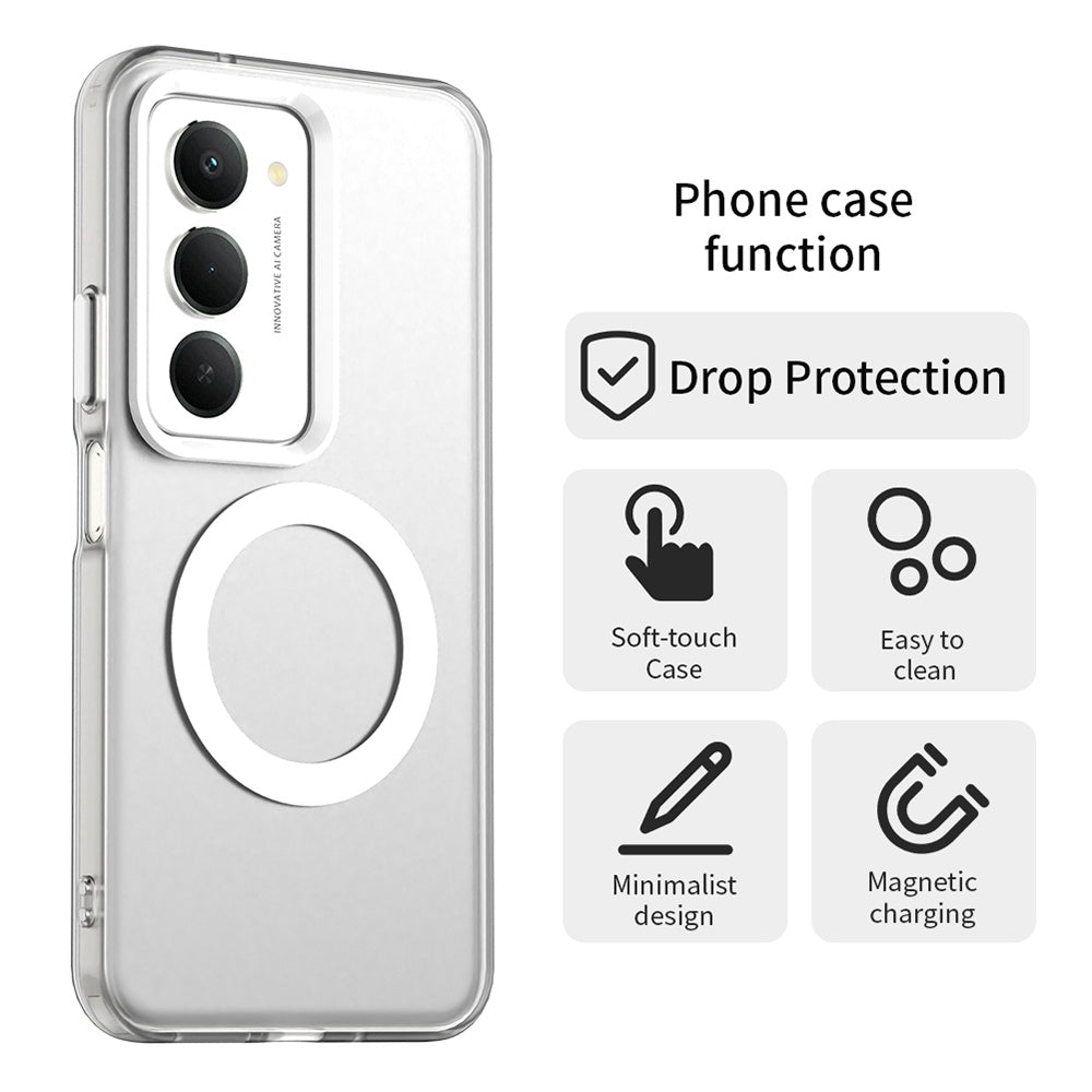 Custodia MagSafe per Xiaomi Redmi 15 5G / 15 4G, Techsuit, CandyCase, Bianca