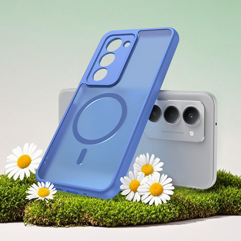 Coque MagSafe pour Xiaomi Redmi 15 5G / 15 4G, Techsuit, HaloFrost II, Bleue