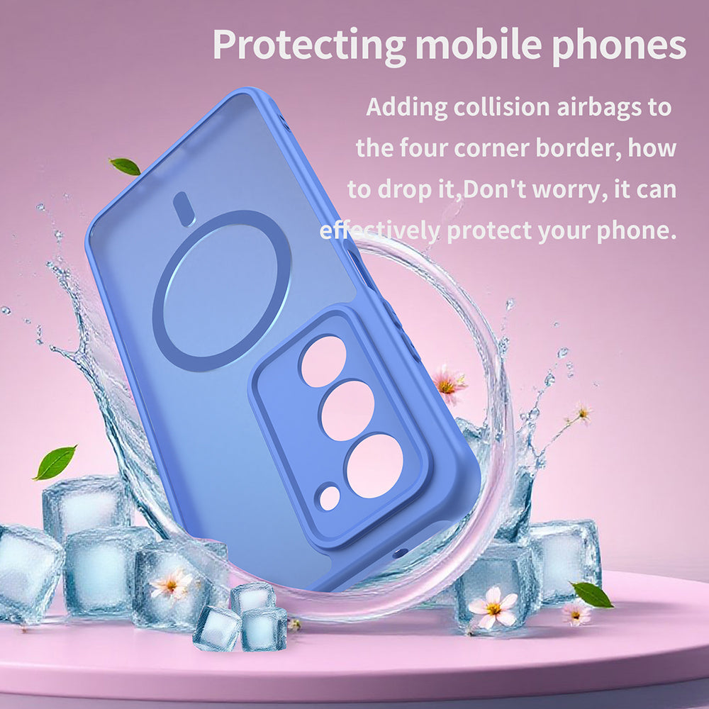 Coque MagSafe pour Xiaomi Redmi 15 5G / 15 4G, Techsuit, HaloFrost II, Bleue