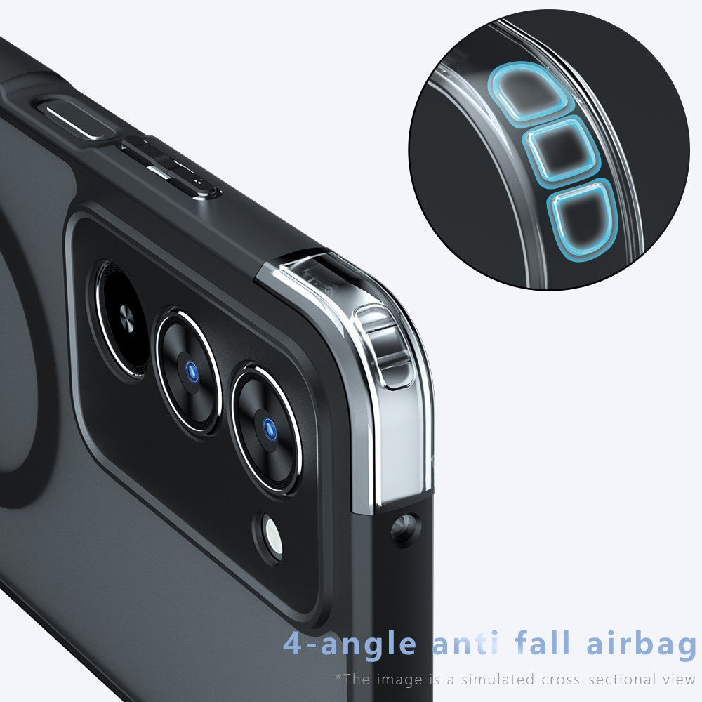 Étui MagSafe pour Xiaomi Redmi 15 5G / 15 4G, Techsuit, PureFrost, Noir Satiné