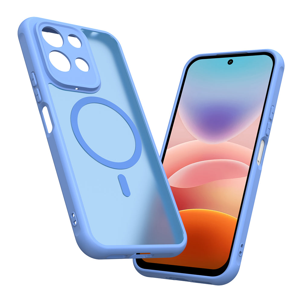 Coque MagSafe pour Xiaomi Redmi 17 5G / 17 4G, Techsuit, HaloFrost II, bleue
