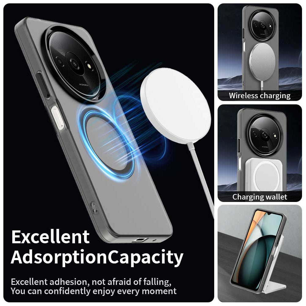 Custodia MagSafe per Xiaomi Redmi A3x / A3, Techsuit, CandyCase, Nera