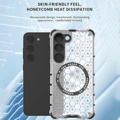Coque MagSafe pour Xiaomi Redmi A3x / A3, Techsuit, HoneyComb Shield, Blanche