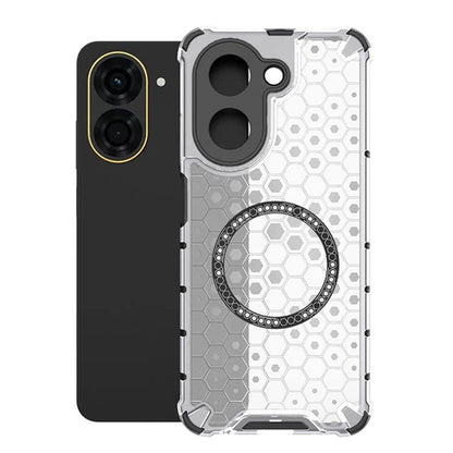 Coque MagSafe pour Xiaomi Redmi A5 4G (Régional), Techsuit, HoneyComb Shield, Blanche