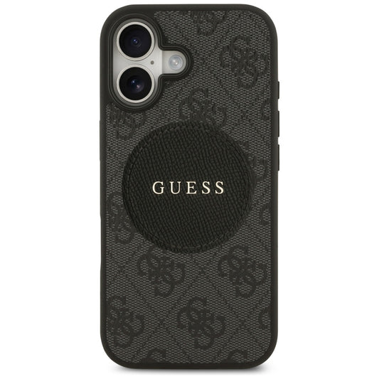 Étui MagSafe pour Apple iPhone 17, Guess, 4G Circle Classic Logo, Noir