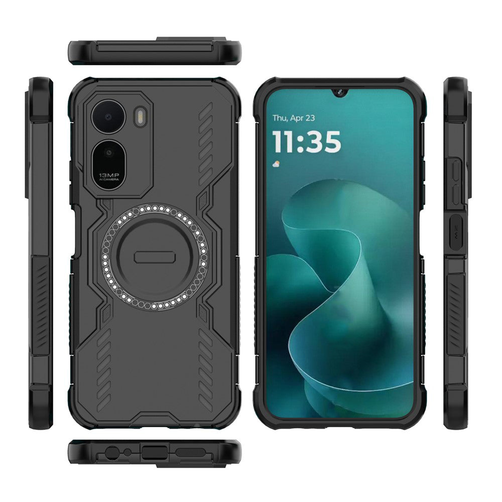 Custodia MagSafe per Xiaomi Redmi A7 Pro 4G, Techsuit, ArmorMag, Nera