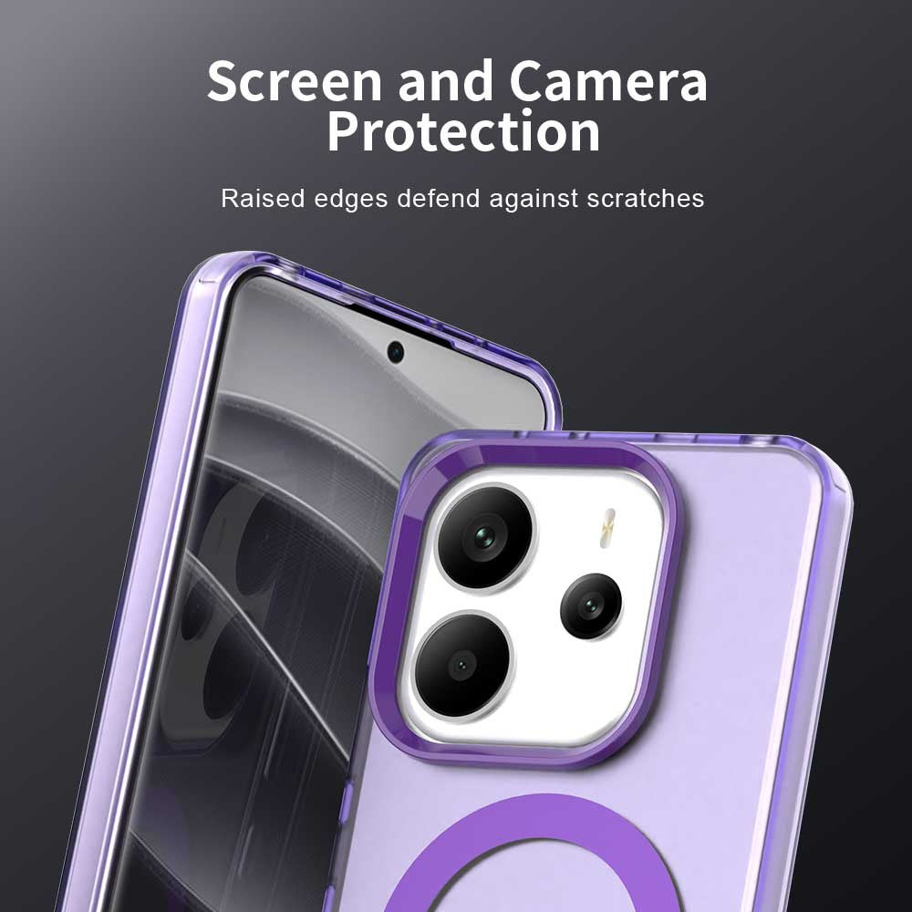 Custodia MagSafe per Xiaomi Redmi Note 14 4G (Regionale), Techsuit, CandyCase, Viola