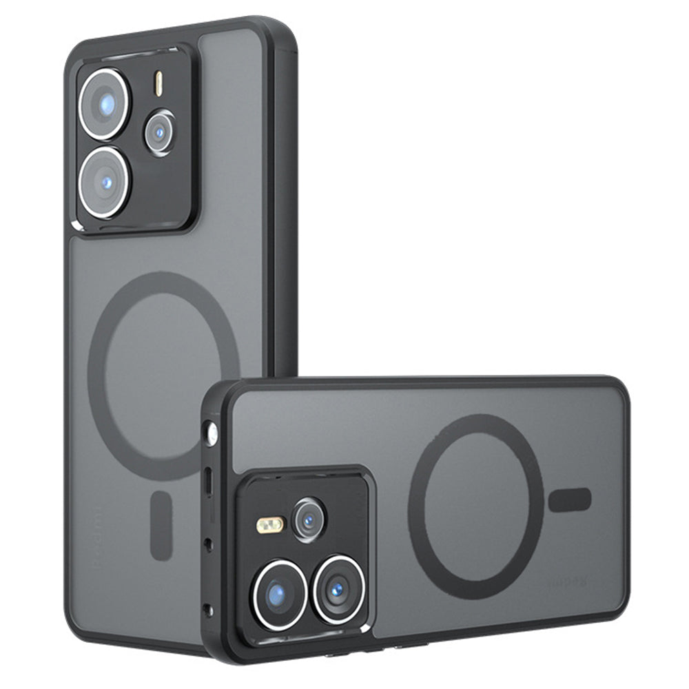 Custodia MagSafe per Xiaomi Redmi Note 14 4G (Standard), Techsuit, PureFrost, Nera