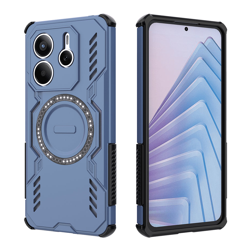 Coque MagSafe pour Xiaomi Redmi Note 14 5G, Techsuit, ArmorMag, Bleue