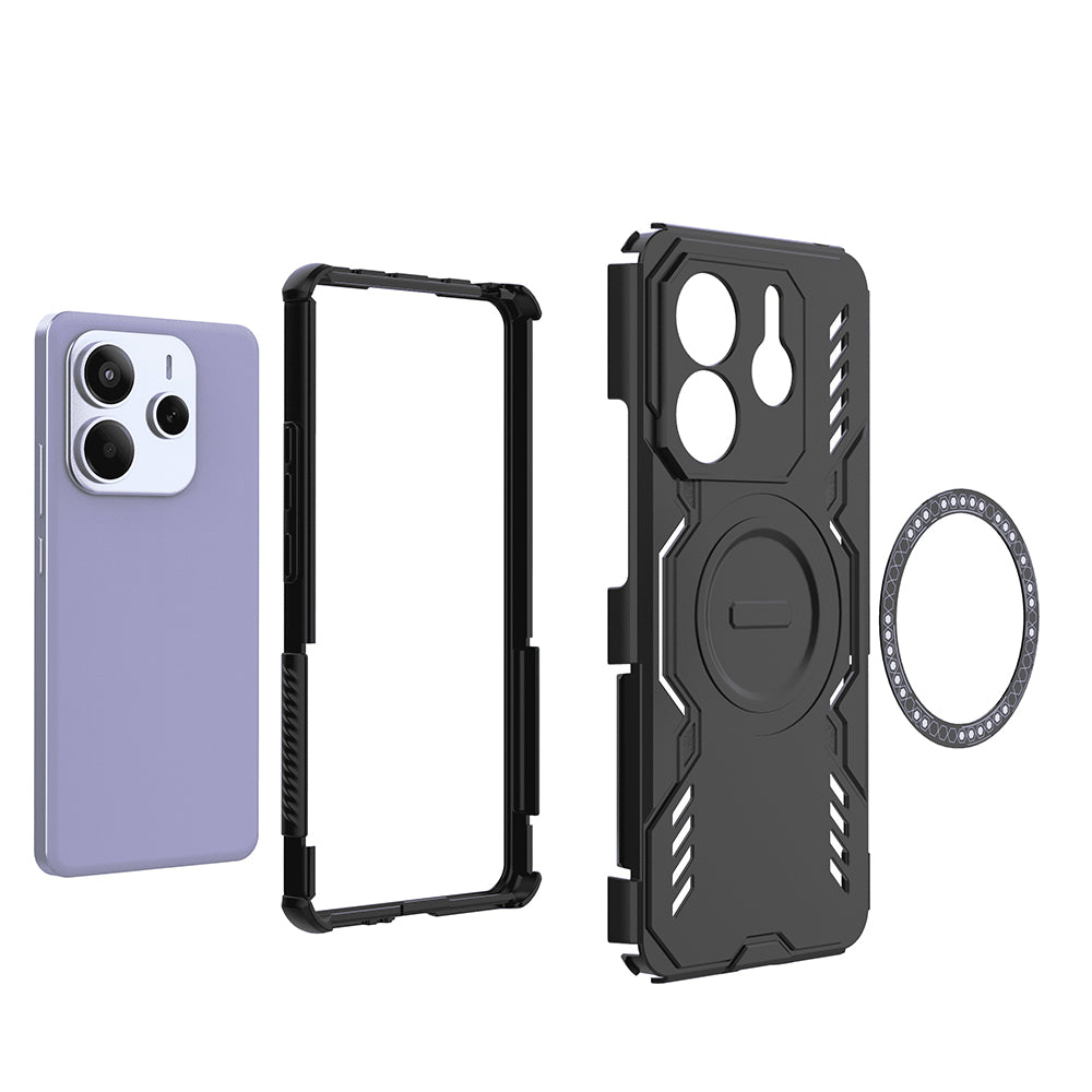 Coque MagSafe pour Xiaomi Redmi Note 14 5G, Techsuit, ArmorMag, Bleue