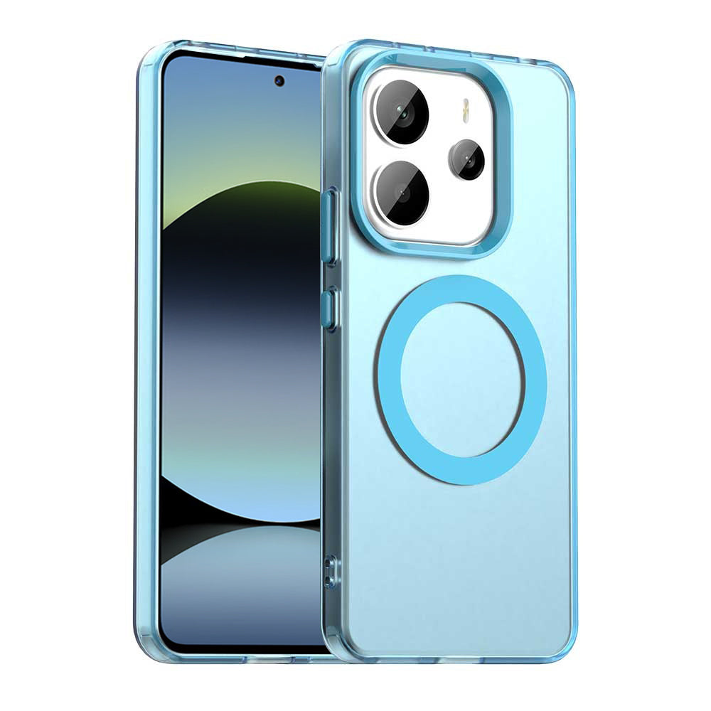 Custodia MagSafe per Xiaomi Redmi Note 14 5G, Techsuit, CandyCase, Blu