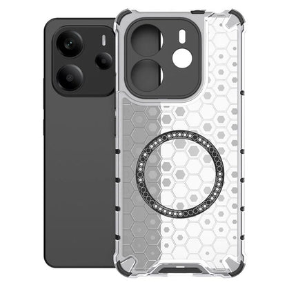 Coque MagSafe pour Xiaomi Redmi Note 14 5G, Techsuit, HoneyComb Shield, Blanche