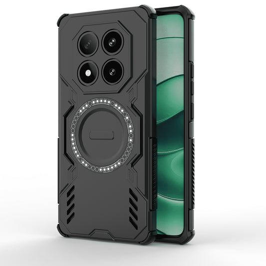 MagSafe-Hülle für Xiaomi Redmi Note 14 Pro 4G, Techsuit, ArmorMag, Schwarz