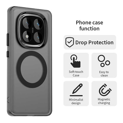 Custodia MagSafe per Xiaomi Redmi Note 14 Pro 4G, Techsuit, CandyCase, Nera