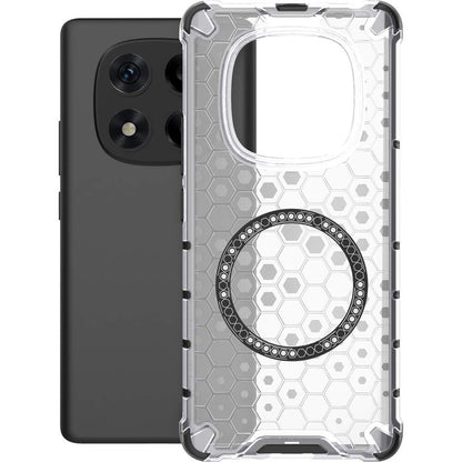 Custodia MagSafe per Xiaomi Redmi Note 14 Pro 4G, Techsuit, HoneyComb Shield, Bianca