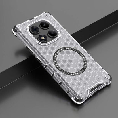 Custodia MagSafe per Xiaomi Redmi Note 14 Pro 4G, Techsuit, HoneyComb Shield, Bianca