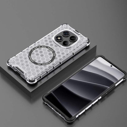 Custodia MagSafe per Xiaomi Redmi Note 14 Pro 4G, Techsuit, HoneyComb Shield, Bianca