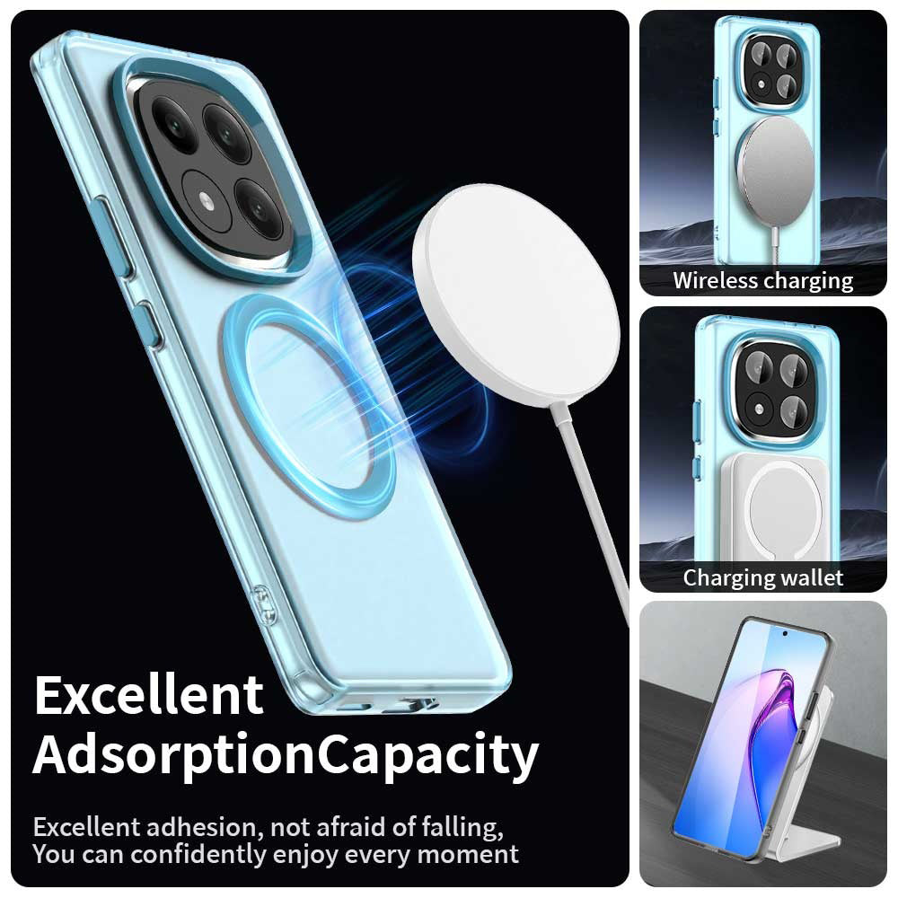 Custodia MagSafe per Xiaomi Redmi Note 14 Pro+ 5G, Techsuit, CandyCase, Blu