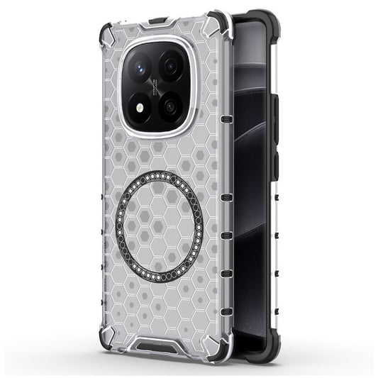 Coque MagSafe pour Xiaomi Redmi Note 14 Pro+ 5G, Techsuit, HoneyComb Shield, Blanche