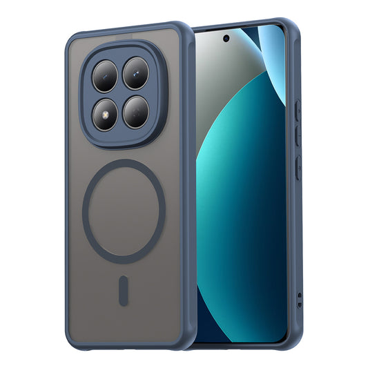 Custodia MagSafe per Xiaomi Redmi Note 15 Pro 4G, Techsuit, HaloFrost II, Blu Navy