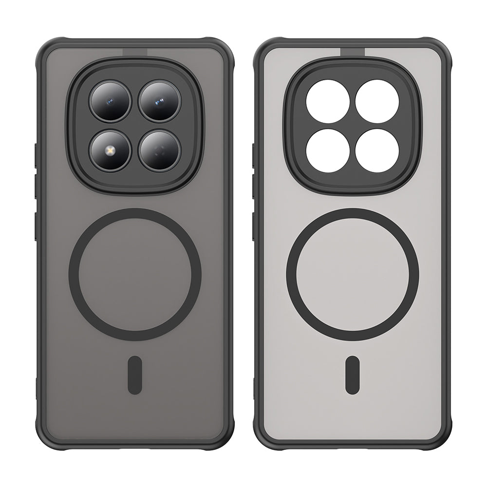 Custodia MagSafe per Xiaomi Redmi Note 15 Pro 4G, Techsuit, HaloFrost II, Nera