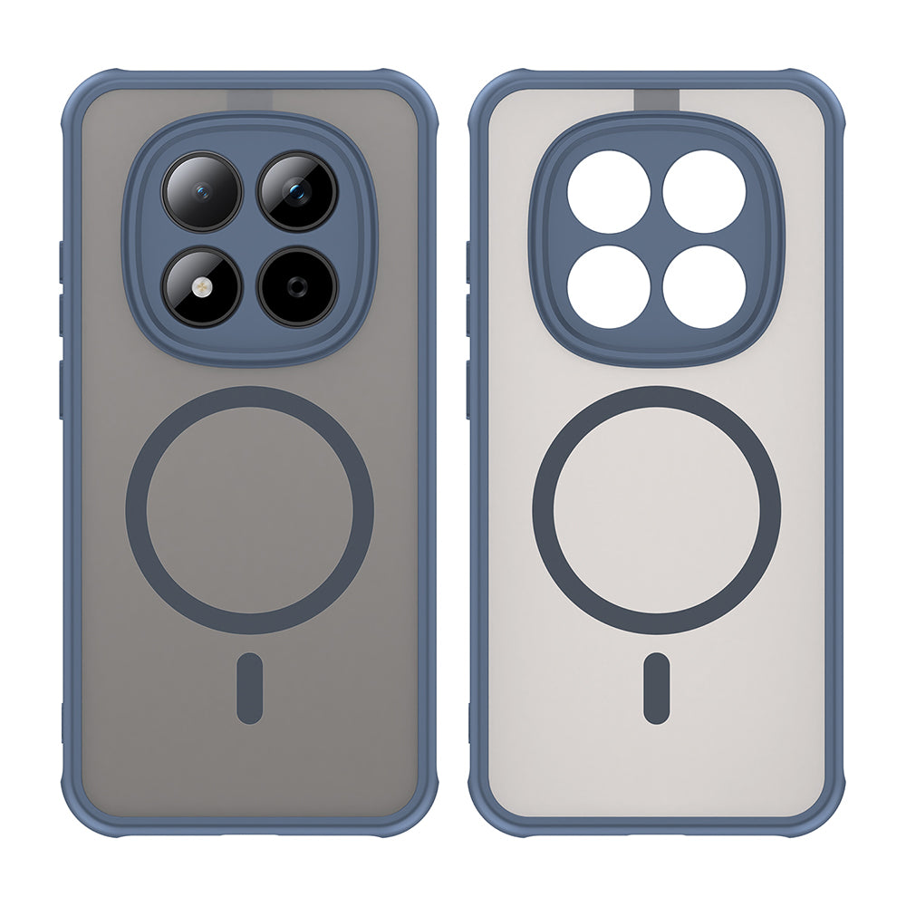 Custodia MagSafe per Xiaomi Redmi Note 15 Pro 5G, Techsuit, HaloFrost II, Blu Navy