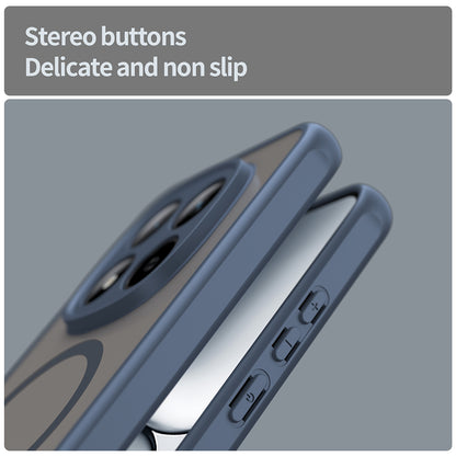 Custodia MagSafe per Xiaomi Redmi Note 15 Pro 5G, Techsuit, HaloFrost II, Blu Navy