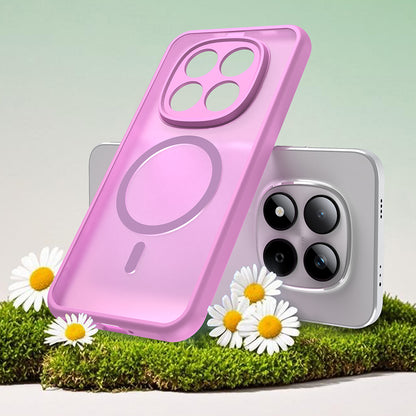 Custodia MagSafe per Xiaomi Redmi Note 15 Pro 5G, Techsuit, HaloFrost II, Rosa