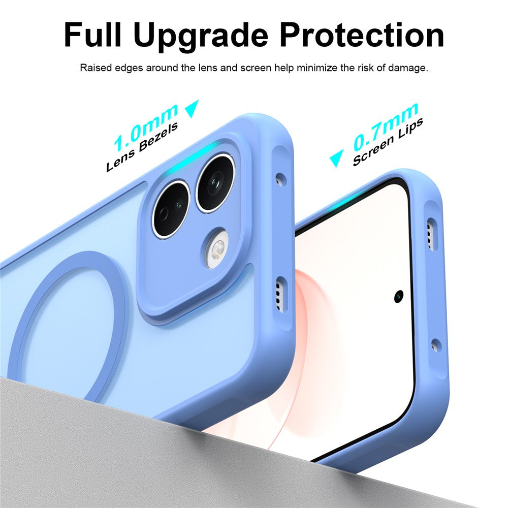Custodia MagSafe per Xiaomi Redmi Note 17 4G / Note 17 5G, Techsuit, HaloFrost II, blu