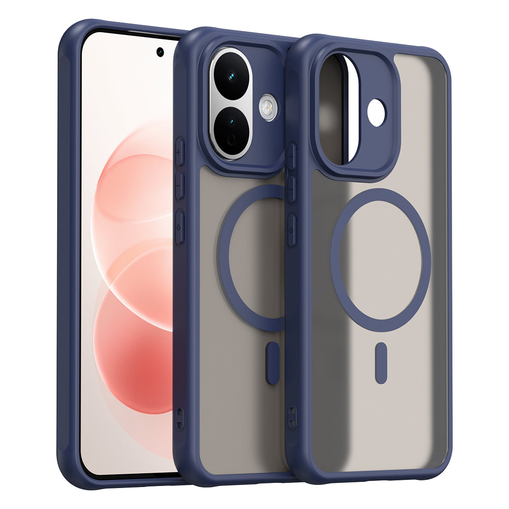 Custodia MagSafe per Xiaomi Redmi Note 17 Pro, Techsuit, HaloFrost II, blu navy
