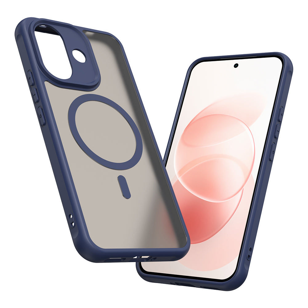 Custodia MagSafe per Xiaomi Redmi Note 17 Pro, Techsuit, HaloFrost II, blu navy
