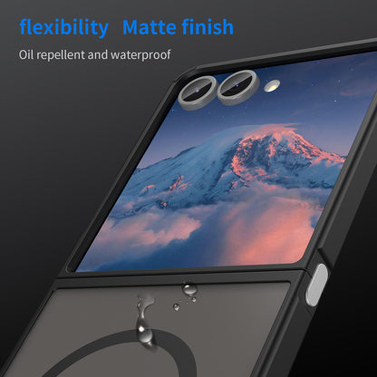 MagSafe-Hülle für Samsung Galaxy Z Flip7 F766, Techsuit, HaloFrost II, Schwarz