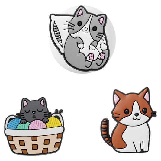 Custodia OEM Cat per Apple AirTag, Set da 3 pezzi, Multicolore