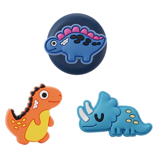 Custodia OEM Dinosaur per Apple AirTag, Set 3 pezzi, Multicolore