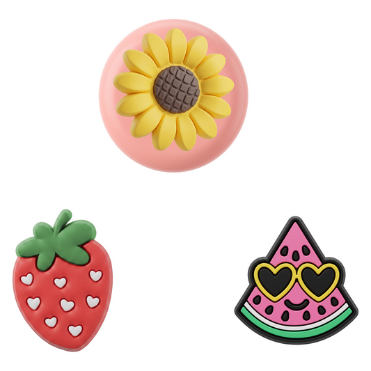 Custodia OEM Fruit per Apple AirTag, Set da 3 pezzi, Multicolore