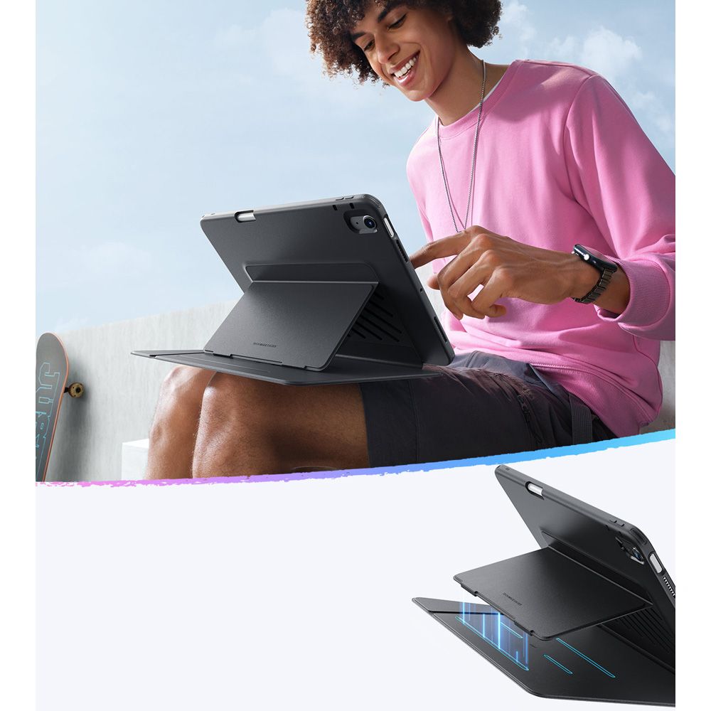 Housse pour Apple iPad (2025) / (2022), ESR, Flip Hybrid, Noire, Reconditionnée