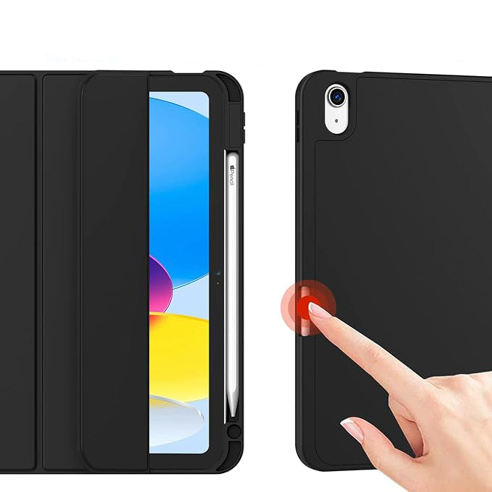 Custodia per Apple iPad (2025) / (2022), Techsuit, Flex Trifold, Blu