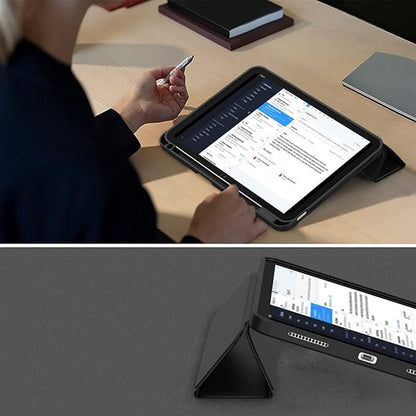 Custodia per Apple iPad (2025) / (2022), Techsuit, Flex Trifold, Nera