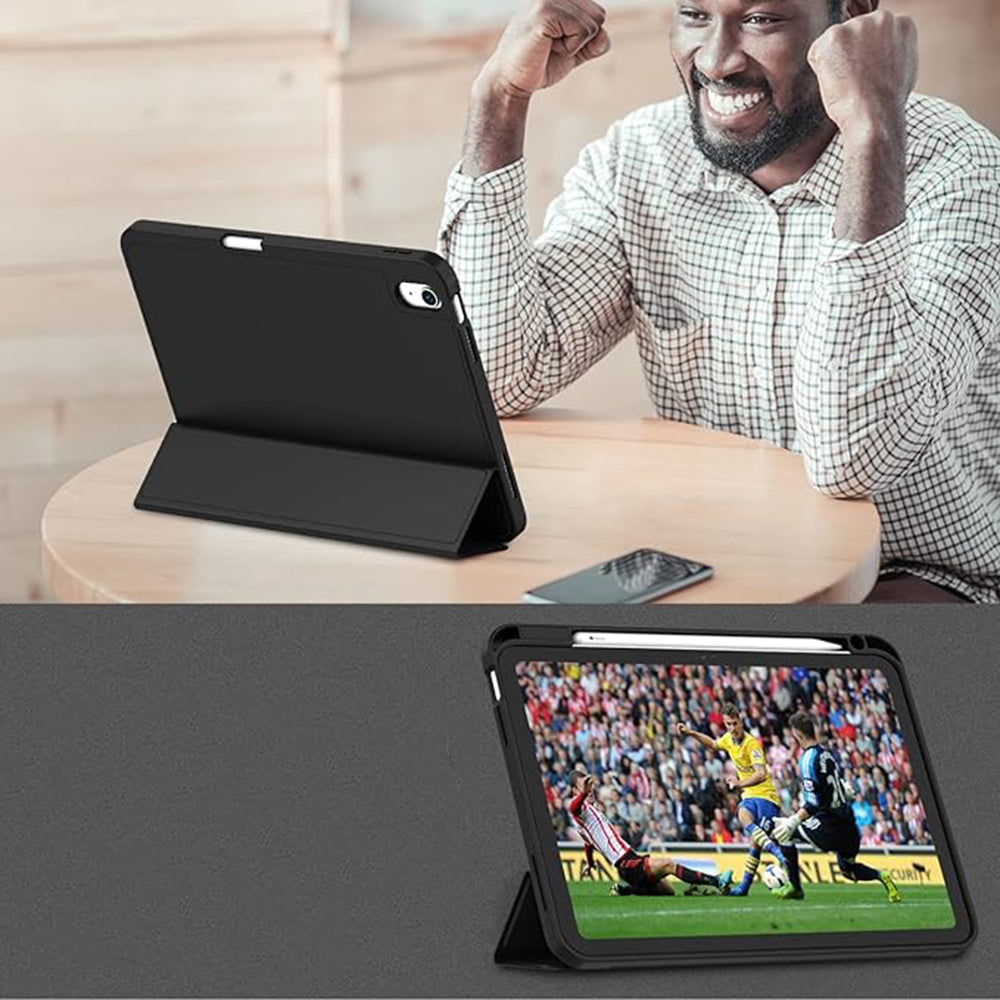 Custodia per Apple iPad (2025) / (2022), Techsuit, Flex Trifold, Nera
