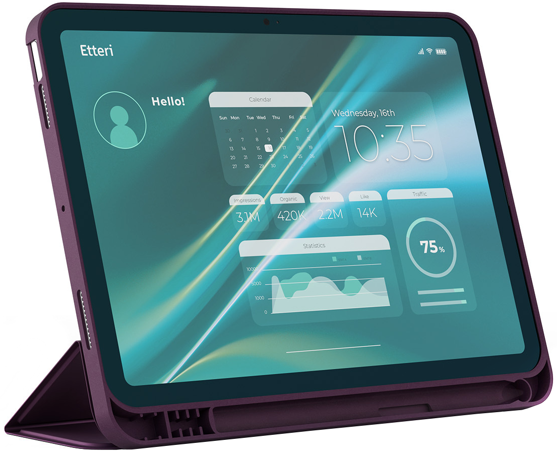 Custodia per Apple iPad (2026) / (2025) / (2022), Etteri, bordeaux
