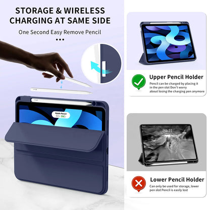 Hülle für Apple iPad Air 11 (2026) / iPad Air 11 (2025) / Air 11 (2024), Techsuit, Flex Trifold, Schwarz