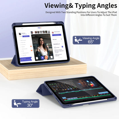 Hülle für Apple iPad Air 11 (2026) / iPad Air 11 (2025) / Air 11 (2024), Techsuit, Flex Trifold, Rosa