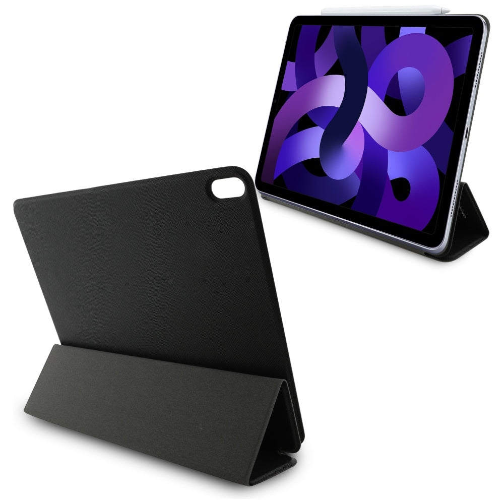 Hülle für Apple iPad Air 13 (2025) / Air 13 (2024), Karl Lagerfeld, Saffiano Karl & Choupette, Schwarz.