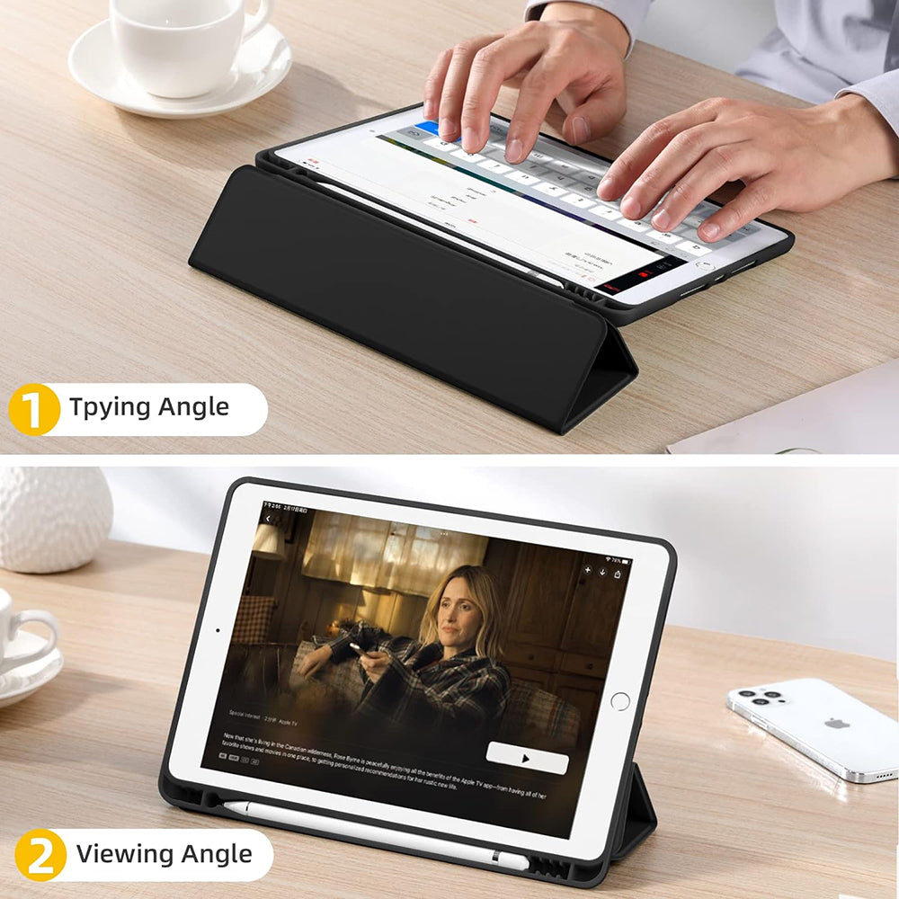 Coque pour Apple iPad Air (2019) / Pro 10.5 (2017), Techsuit, Flex Trifold, Noire