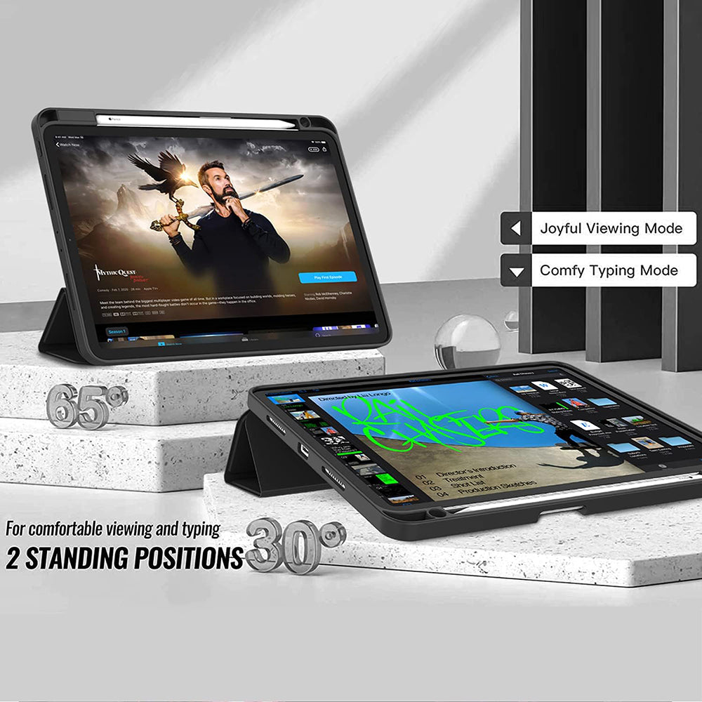 Custodia per Apple iPad Pro 11 (2022) / Pro 11 (2021) / Pro 11 (2020) / Pro 11 (2018), Techsuit, Flex Trifold, Blu