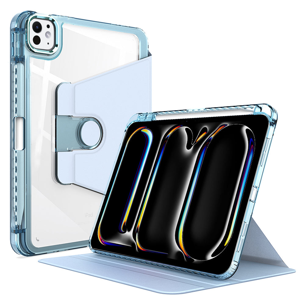 Custodia per Apple iPad Pro 11 (2024), Techsuit, Crystal Vision, Blu