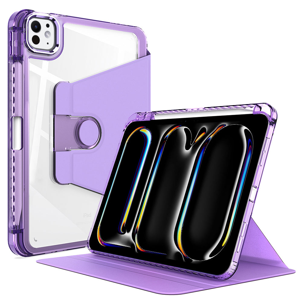 Coque pour Apple iPad Pro 11 (2024), Techsuit, Crystal Vision, Violet