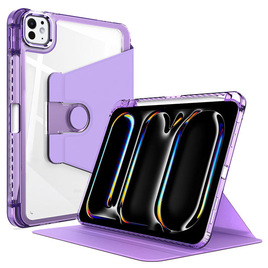 Hülle für Apple iPad Pro 11 (2024), Techsuit, Crystal Vision, Lila