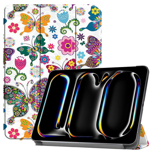 Hülle für Apple iPad Pro 11 (2024), Techsuit, FoldPro Butterfly, Mehrfarbig