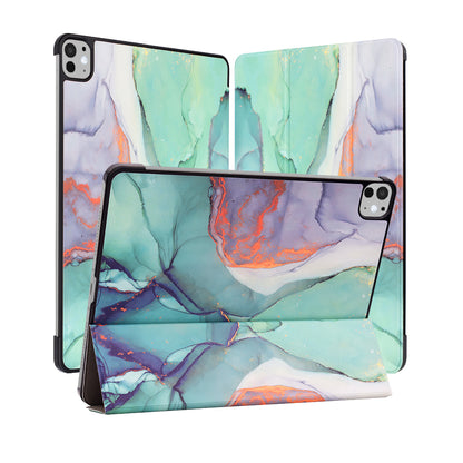 Coque pour Apple iPad Pro 11 (2024), Techsuit, FoldPro Green Time, Multicolore